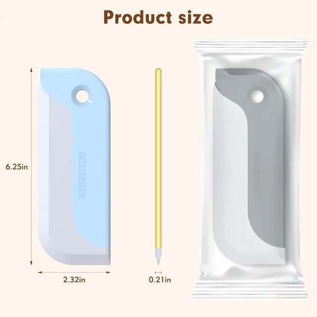 Alt view image 2 of 7 - 3 Pack Small Squeegees for Shower Glass, Car Windows, Countertops