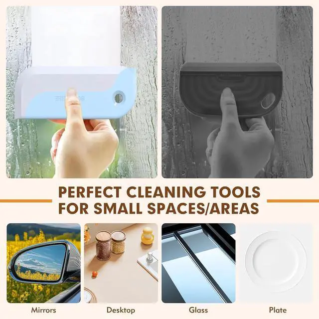 Alt view image 5 of 7 - 3 Pack Small Squeegees for Shower Glass, Car Windows, Countertops