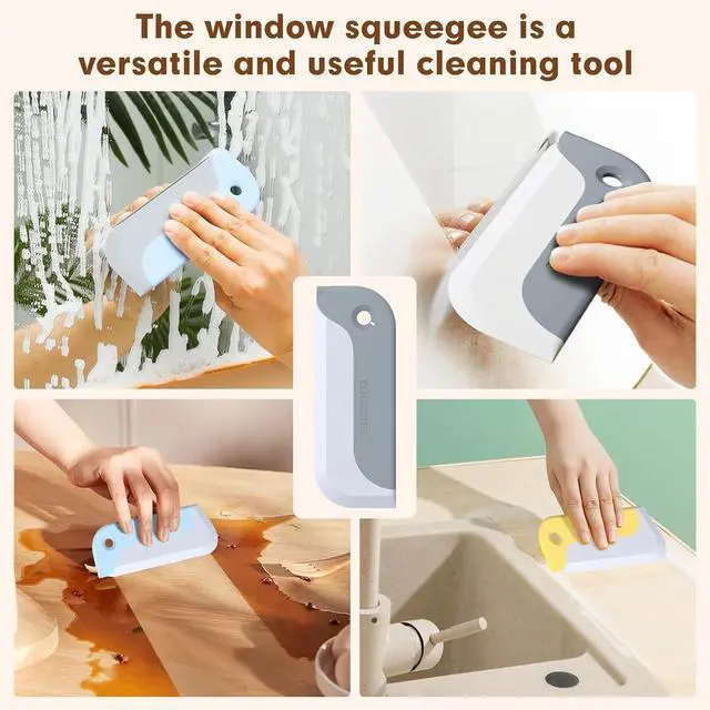 Alt view image 6 of 7 - 3 Pack Small Squeegees for Shower Glass, Car Windows, Countertops