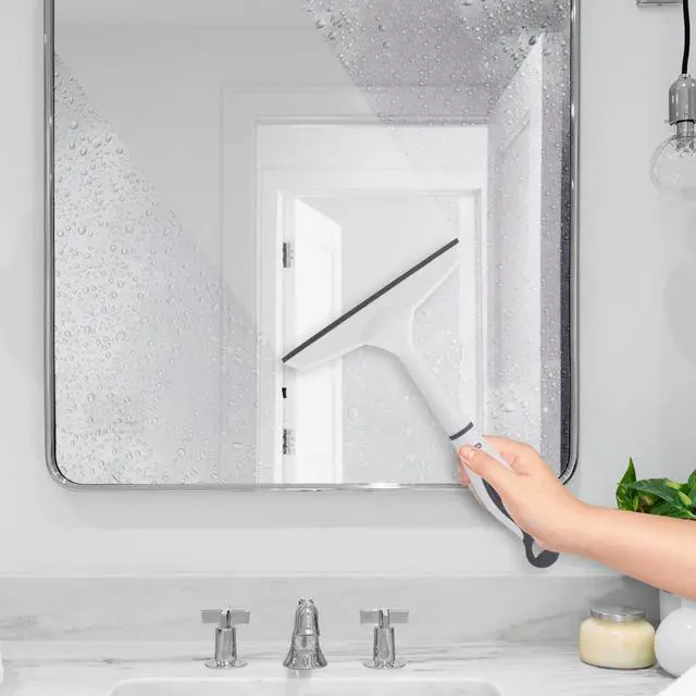 Alt view image 5 of 7 - Superio Rubber Squeegee, Streak Free All Purpose Window Squeegee, Comfort Grip Handle and Hanging Hook (Grey, 6 Inch)