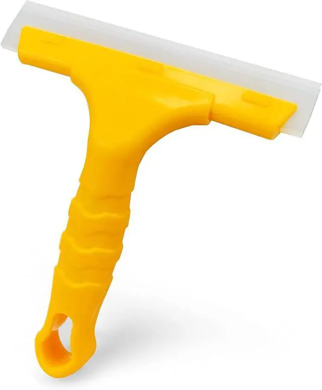Main image of CCyanzi Silicone Blade Small Squeegee, Shower Glass Squeegee, Window Tint, for Window, Bathroom Mirrors, Shower Door and Car Windshield, 5.5x5.5inch, Yellow