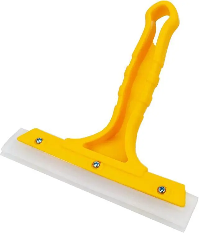 Alt view image 3 of 6 - CCyanzi Silicone Blade Small Squeegee, Shower Glass Squeegee, Window Tint, for Window, Bathroom Mirrors, Shower Door and Car Windshield, 5.5x5.5inch, Yellow