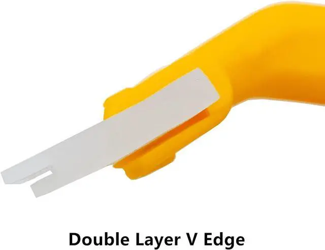 Alt view image 4 of 6 - CCyanzi Silicone Blade Small Squeegee, Shower Glass Squeegee, Window Tint, for Window, Bathroom Mirrors, Shower Door and Car Windshield, 5.5x5.5inch, Yellow