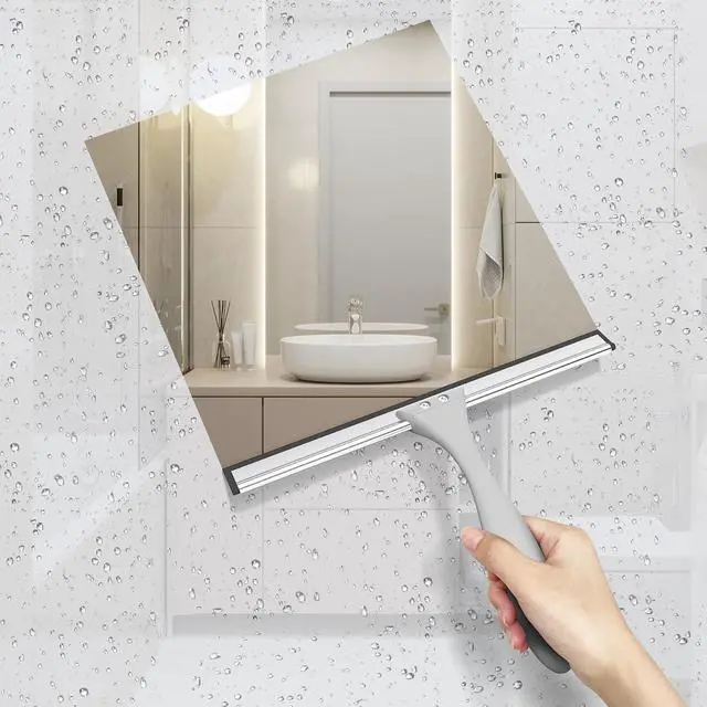 Alt view image 5 of 7 - AmazerBath Squeegee for Shower Glass Door, All-Purpose Squeegee with Hook for Shower Doors, Windows, Mirrors, Tiles and Car Glass, 10 Inches