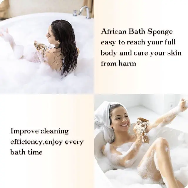 Alt view image 6 of 7 - Dr.Pedi 3 Pieces African Net Sponge with Handles Long African Exfoliating Net Washcloth Bath Sponge Net Cloth Wash Net Body Back Scrubber for Shower Loofah