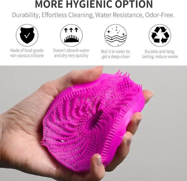 Alt view image 2 of 6 - Silicone Body Scrubber, BEAUTAIL Gentle Exfoliating Brush for All Skin Type