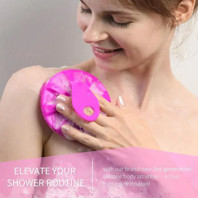 Alt view image 3 of 6 - Silicone Body Scrubber, BEAUTAIL Gentle Exfoliating Brush for All Skin Type