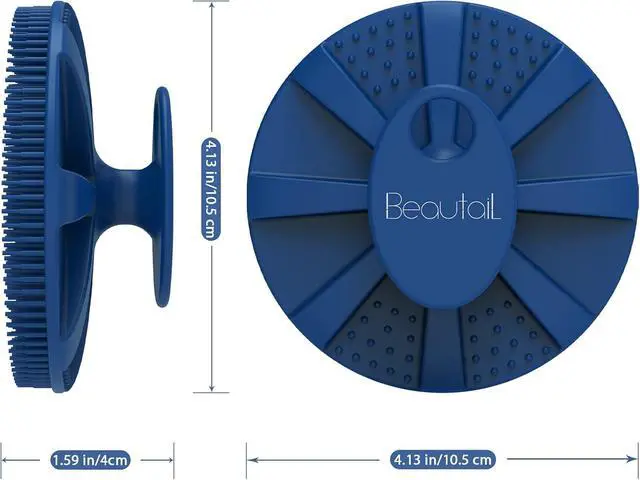 Alt view image 7 of 7 - Silicone Body Scrubber, BEAUTAIL Gentle Exfoliating Shower Brush for Body