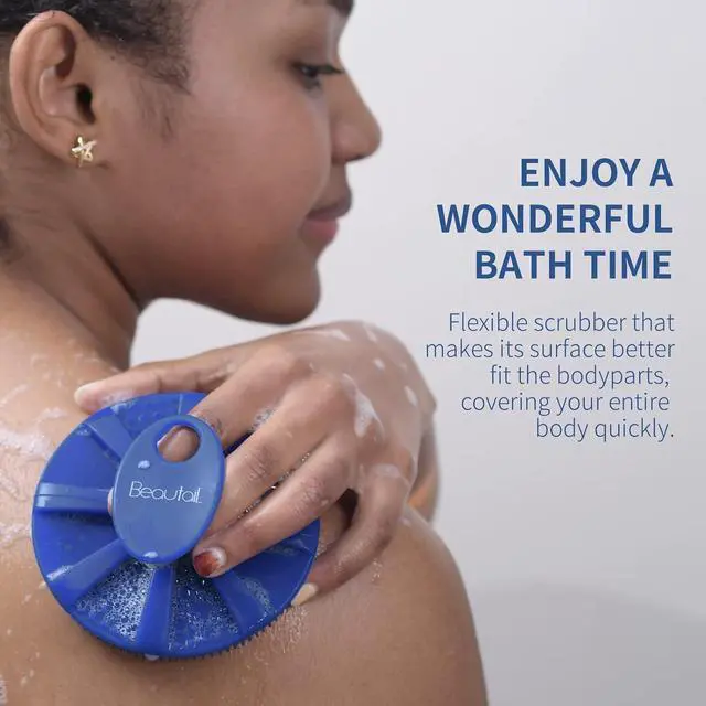 Alt view image 6 of 7 - Silicone Body Scrubber, BEAUTAIL Gentle Exfoliating Shower Brush for Body