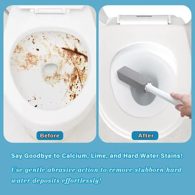 Alt view image 4 of 7 - 3 Packs Pumice Cleaning Stone with Extra Long Handle, Pumice Stone for Toilet Bowl Clean for Cleaning Toilets, Bathtubs, Grills, Swimming Pools, Sinks
