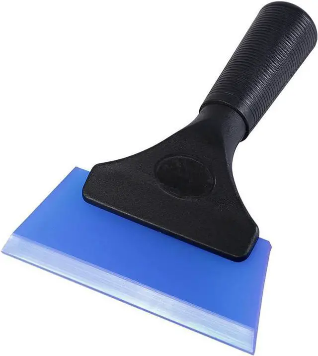 Main image of FOSHIO Small Squeegee with 5 Inch Dark Blue Rubber Blade Mini Wiper Window Tinting Tools for Mirror Glass Window Cleaner with Non-Slip Handle