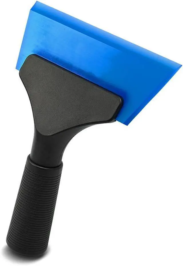 Alt view image 2 of 7 - FOSHIO Small Squeegee with 5 Inch Dark Blue Rubber Blade Mini Wiper Window Tinting Tools for Mirror Glass Window Cleaner with Non-Slip Handle