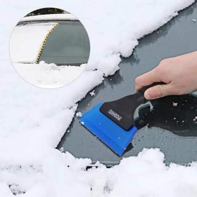 Alt view image 7 of 7 - FOSHIO Small Squeegee with 5 Inch Dark Blue Rubber Blade Mini Wiper Window Tinting Tools for Mirror Glass Window Cleaner with Non-Slip Handle
