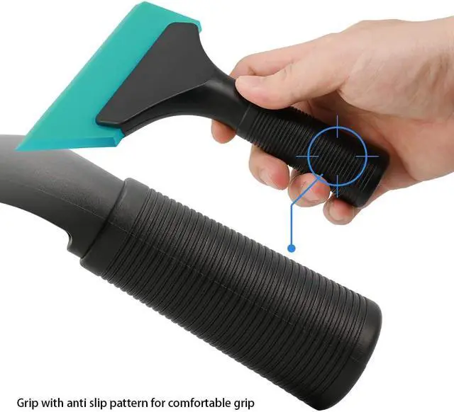 Alt view image 3 of 7 - FOSHIO Small Squeegee with 5 Inch Light Blue Rubber Blade Mini Wiper Window Tinting Tools for Mirror Glass Window Cleaner with Non-Slip Handle