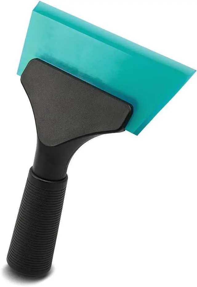 Alt view image 2 of 7 - FOSHIO Small Squeegee with 5 Inch Light Blue Rubber Blade Mini Wiper Window Tinting Tools for Mirror Glass Window Cleaner with Non-Slip Handle