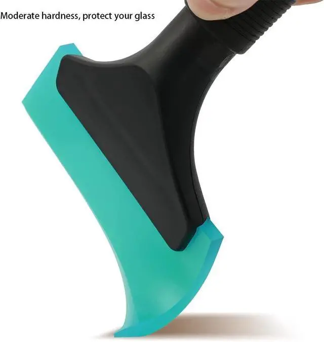 Alt view image 5 of 7 - FOSHIO Small Squeegee with 5 Inch Light Blue Rubber Blade Mini Wiper Window Tinting Tools for Mirror Glass Window Cleaner with Non-Slip Handle