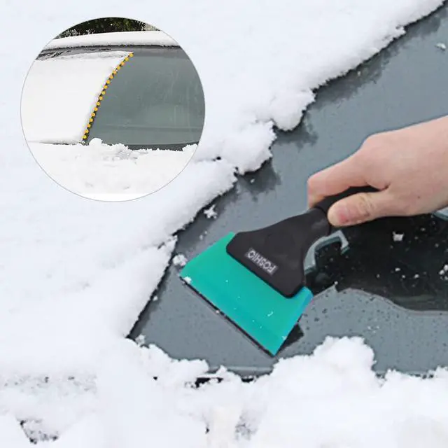 Alt view image 7 of 7 - FOSHIO Small Squeegee with 5 Inch Light Blue Rubber Blade Mini Wiper Window Tinting Tools for Mirror Glass Window Cleaner with Non-Slip Handle