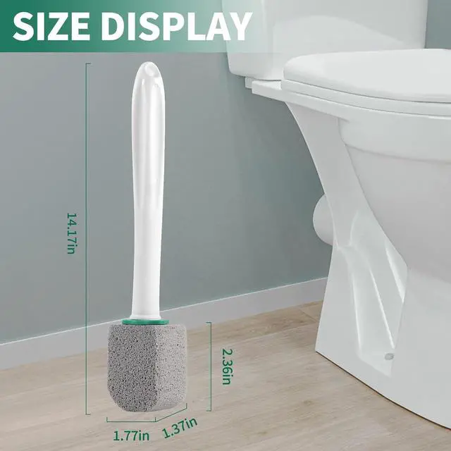 Alt view image 6 of 6 - Pumice Stone Toilet Cleaner with Long Handle,Pumice Toilet Scrubber Toilet Bowl Stain,Rust and Grease Stain Clean,1 Handle+10 Pumice Stones