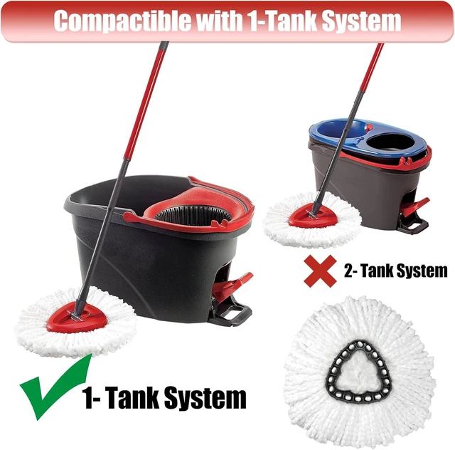 Alt view image 2 of 7 - 3 Pack Mop Head Replacement, Compatible for EasyWring 1-Tank System