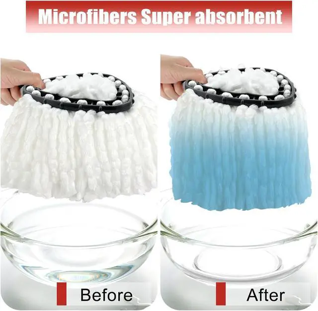 Alt view image 7 of 7 - 3 Pack Mop Head Replacement, Compatible for EasyWring 1-Tank System