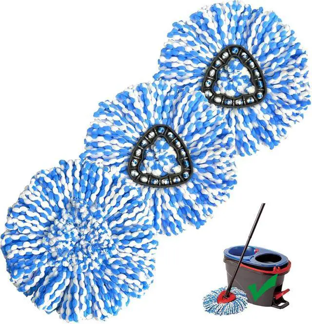 Main image of Spin Mop Replacement Head, 3 Pack Refills for RinseClean 2-Tank System