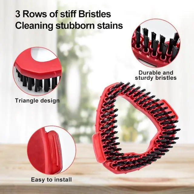 Alt view image 3 of 7 - Funtin 2-Pack Mop Scrub Brush Head Compatible with Ocedar EasyWring 1-Tank Spin System, Shower Floor Scrubber for Bathroom Kitchen, Not Fit RinseClean (1-Tank (2-Pack))