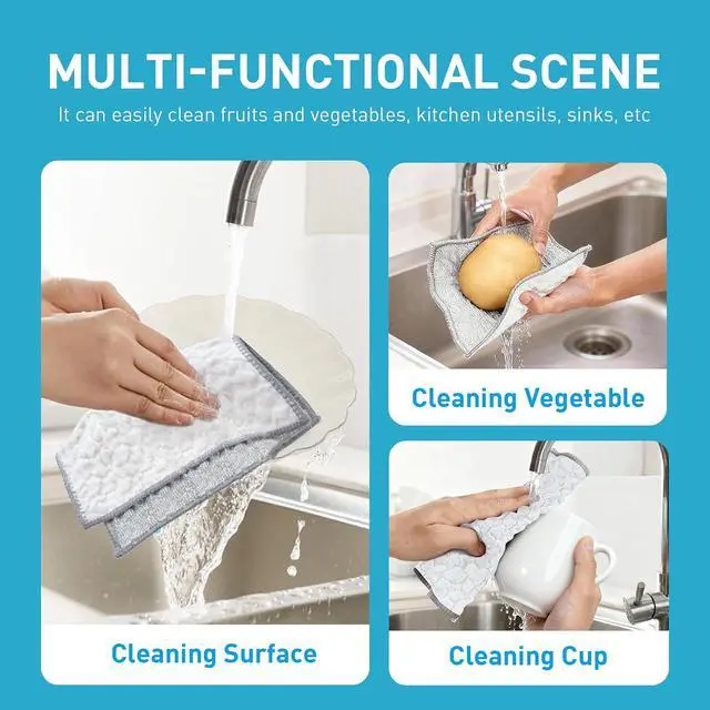 Alt view image 6 of 7 - New Upgrade Wire Dishwashing Rag,Wet and Dry,Easy Rinsing, Reusable