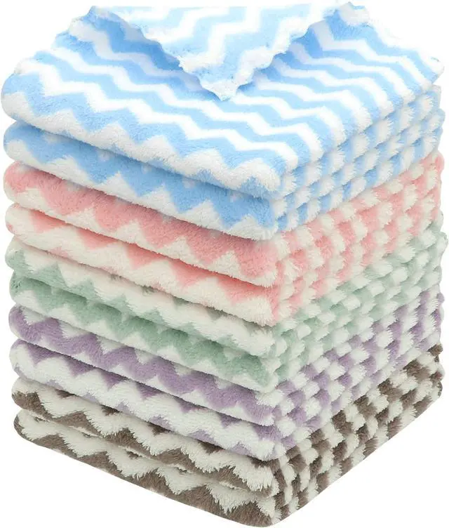 Main image of Microfiber Cleaning Cloth, 10 Pack Microfiber Rags,12x12,Mix Color