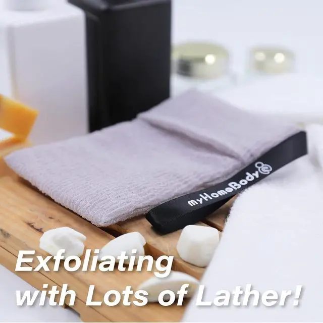 Alt view image 3 of 7 - myHomeBody Soap Pocket Exfoliating Pouch, White Smoke, 2 pc + 2 Soap Pads