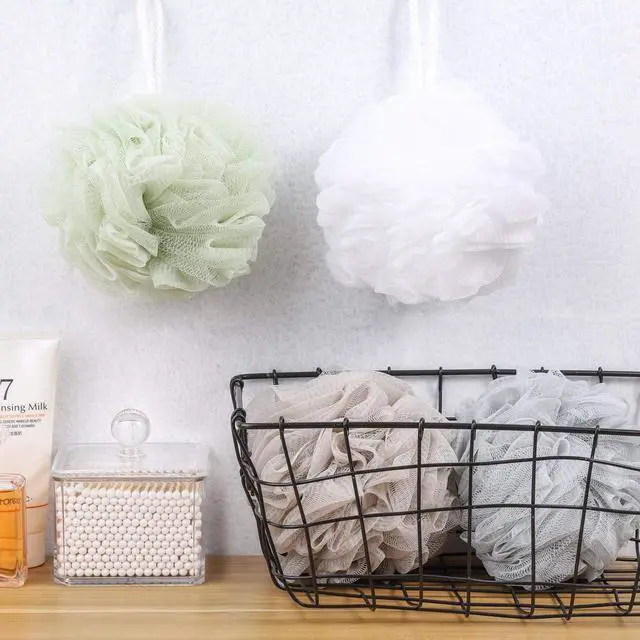Alt view image 6 of 7 - BTYMS Bath Sponge Shower Loofahs 60g Mesh Pouf Bath Scrunchies Body Wash Puff Shower Puff - Pack of 4