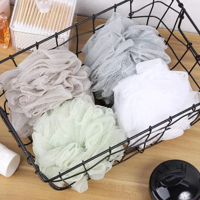 Alt view image 7 of 7 - BTYMS Bath Sponge Shower Loofahs 60g Mesh Pouf Bath Scrunchies Body Wash Puff Shower Puff - Pack of 4