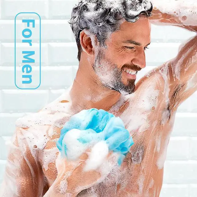 Alt view image 5 of 7 - BCKENEY Bath Loofah Shower Sponge Body Back Scrubber Soft Mesh Shower Puffs Exfoliating Loofa for Women & Men Bath Accessories Cleaning Tool (4Pack 60G Loofah Sponge, Forest Fairy)
