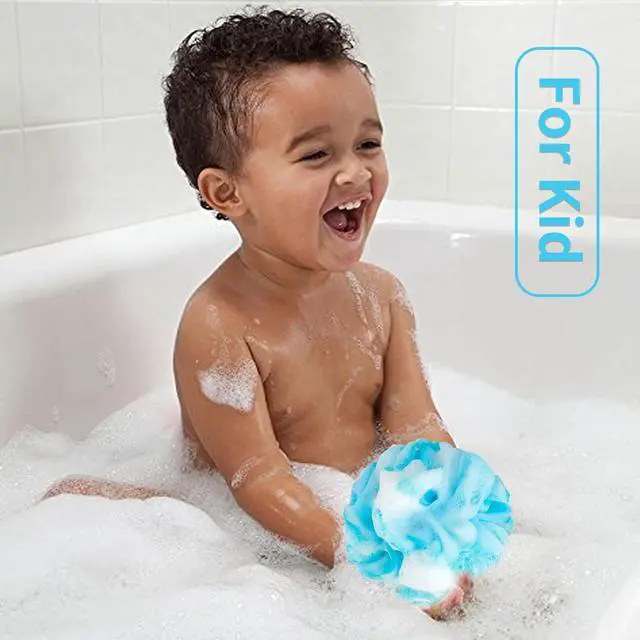 Alt view image 6 of 7 - BCKENEY Bath Loofah Shower Sponge Body Back Scrubber Soft Mesh Shower Puffs Exfoliating Loofa for Women & Men Bath Accessories Cleaning Tool (4Pack 60G Loofah Sponge, Forest Fairy)