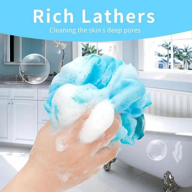 Alt view image 7 of 7 - BCKENEY Bath Loofah Shower Sponge Body Back Scrubber Soft Mesh Shower Puffs Exfoliating Loofa for Women & Men Bath Accessories Cleaning Tool (4Pack 60G Loofah Sponge, Forest Fairy)