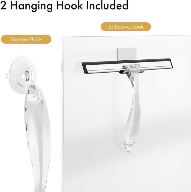 Alt view image 7 of 7 - AmazerBath Squeegee for Shower Glass Door, 10 Inches, Clear