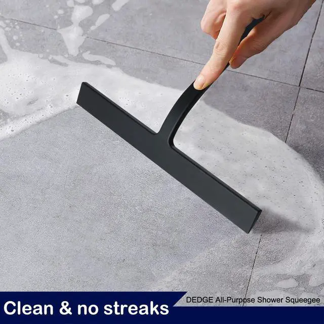 Alt view image 6 of 7 - DEDGE Shower Squeegee Window Glass Wiper Scraper Cleaner with Silicone Blade for Bathroom/Kitchen/Car Glass/Mirror/Door 11-Inch (with Hook)