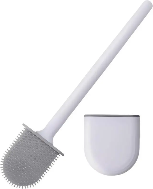 Main image of Silicone Toilet Brush,Toilet Bowl Brush,Toilet Brush and Holder Set,Rv Toilet Cleaner Brush Wall Mounted for BathroomRV Travel Trailers and Campers