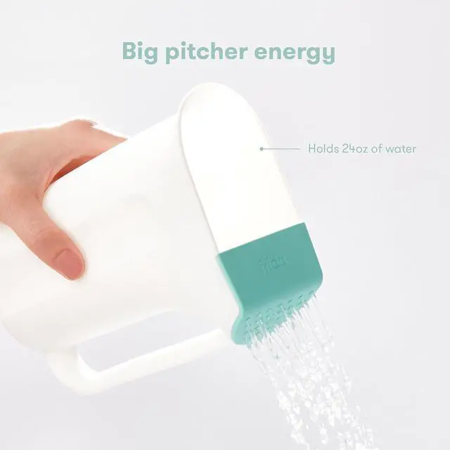 Alt view image 3 of 6 - Frida Baby Control The Flow Bath Rinse Cup, Tear Free Rinser to Wash Hair and Body with Easy Grip Handle and Removable Rain Shower, Made in USA