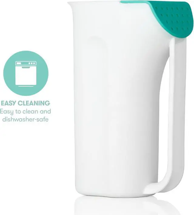 Alt view image 6 of 6 - Frida Baby Control The Flow Bath Rinse Cup, Tear Free Rinser to Wash Hair and Body with Easy Grip Handle and Removable Rain Shower, Made in USA