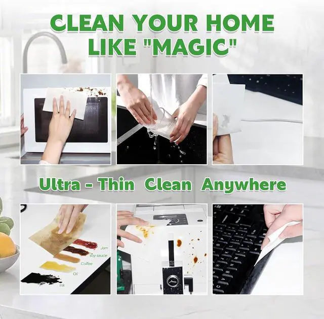 Alt view image 2 of 7 - Magic Sponge Eraser Sheets, Ultra Thin Shower and Tub Scrubber, 52 PCS