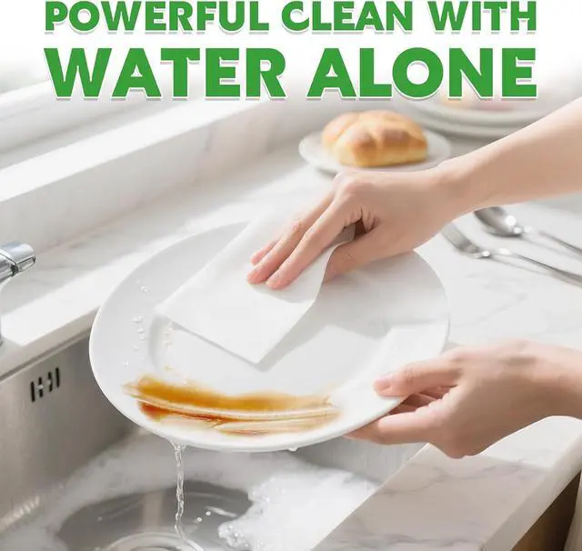 Alt view image 4 of 7 - Magic Sponge Eraser Sheets, Ultra Thin Shower and Tub Scrubber, 52 PCS