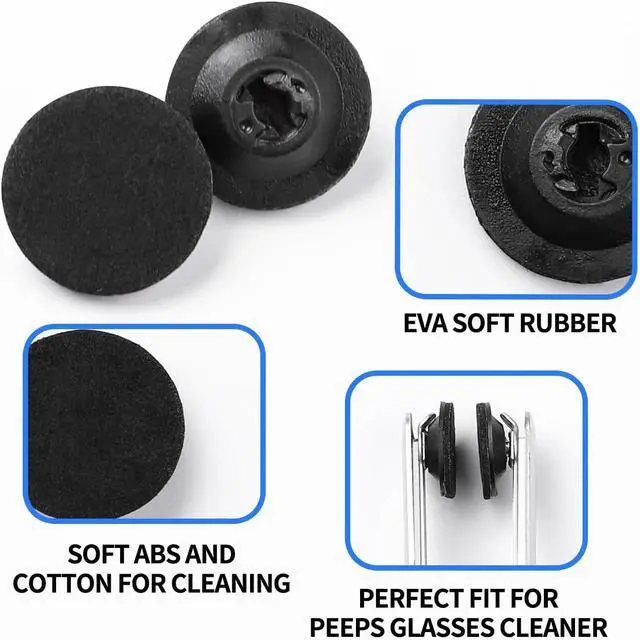 Alt view image 2 of 7 - Eyeglass Cleaner Pads Replacement for Peeps CarbonKlean Eyeglass Cleaner, 10 Pcs for Peeps Replacement Pads, Eye Glasses Cleaning Brush Pad Tool, for Cleaning Fingerprint of Reading Glasses and Lens