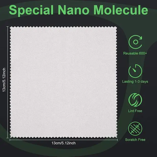 Alt view image 2 of 7 - Frienda Anti Fog Wipes Nano Anti Fog Cloth Defog Reusable Cleaning Cloth for Glasses Goggles Motorcycle Helmet Eyeglass Camera Lens (6 Pieces)