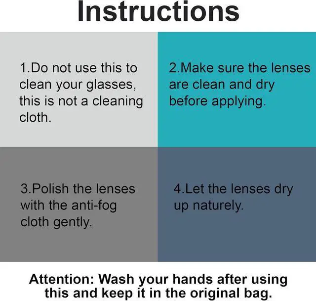 Alt view image 7 of 7 - Frienda Anti Fog Wipes Nano Anti Fog Cloth Defog Reusable Cleaning Cloth for Glasses Goggles Motorcycle Helmet Eyeglass Camera Lens (6 Pieces)