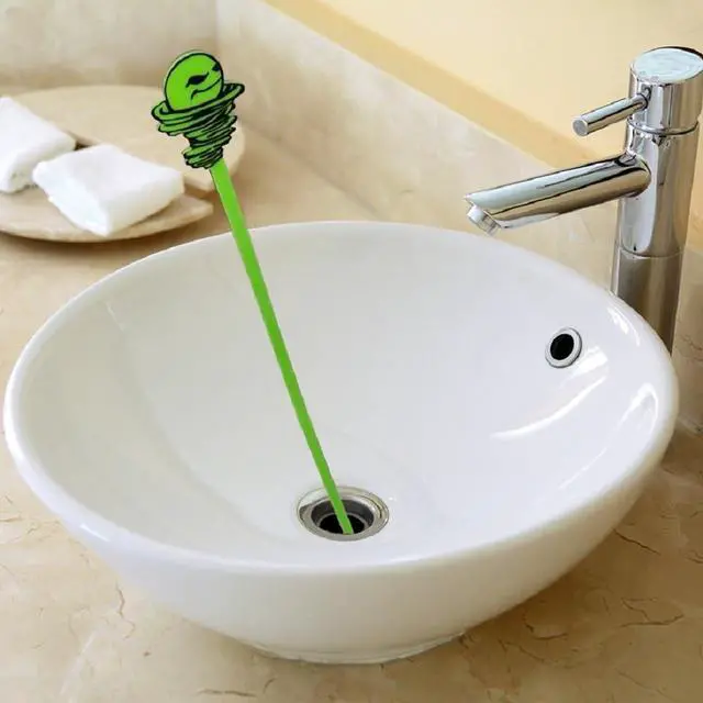 Alt view image 2 of 7 - Green Gobbler Hair Grabber Drain Snake - 5 Pack (Great for Sink & Shower Clogs)