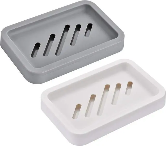 Main image of 2PCS Draining Soap Dishes, Dishwashing Sponge Holder with Water Tray