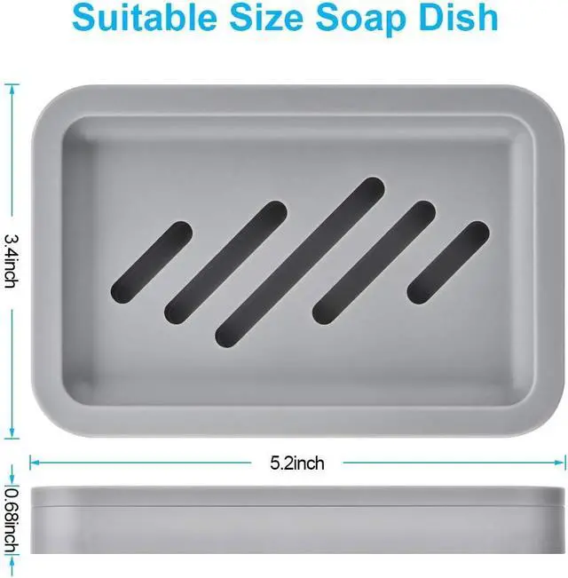 Alt view image 2 of 5 - 2PCS Draining Soap Dishes, Dishwashing Sponge Holder with Water Tray