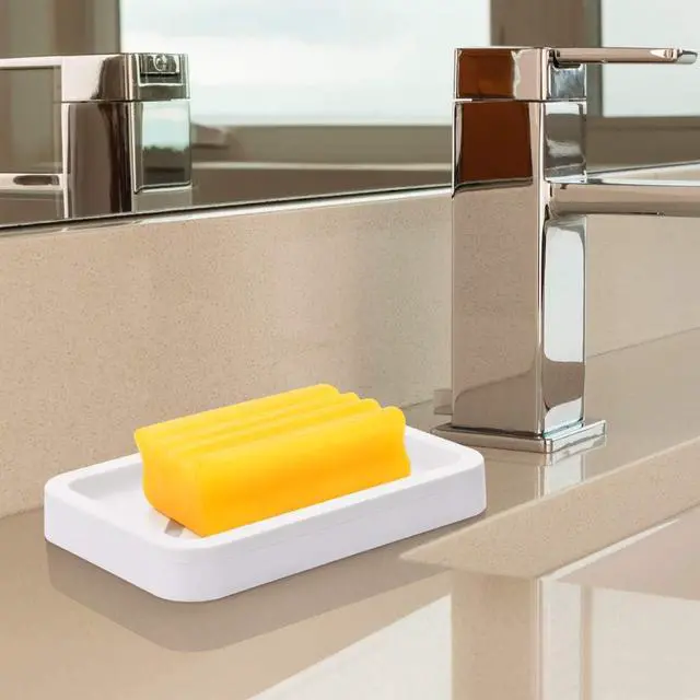 Alt view image 4 of 5 - 2PCS Draining Soap Dishes, Dishwashing Sponge Holder with Water Tray