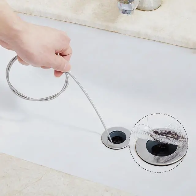 Alt view image 4 of 7 - Flexible Drain Brush Straw Cleaner Set, Nylon Cleaner Double Ended Elastic Hose 65 inch and 10 PCS Extra Long Pipe Cleaner 10 inch
