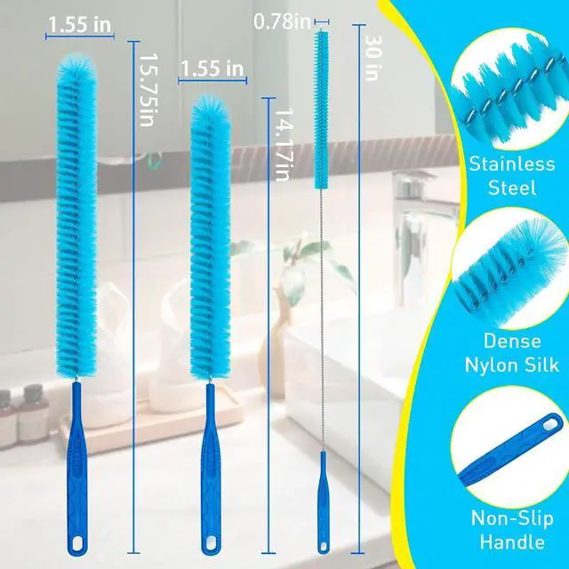 Alt view image 3 of 7 - Dryer Vent Cleaner Kit Lint Remover Brush Cleaning Tool Flexible Long Pipe